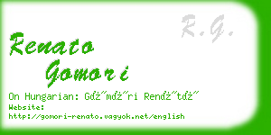 renato gomori business card
